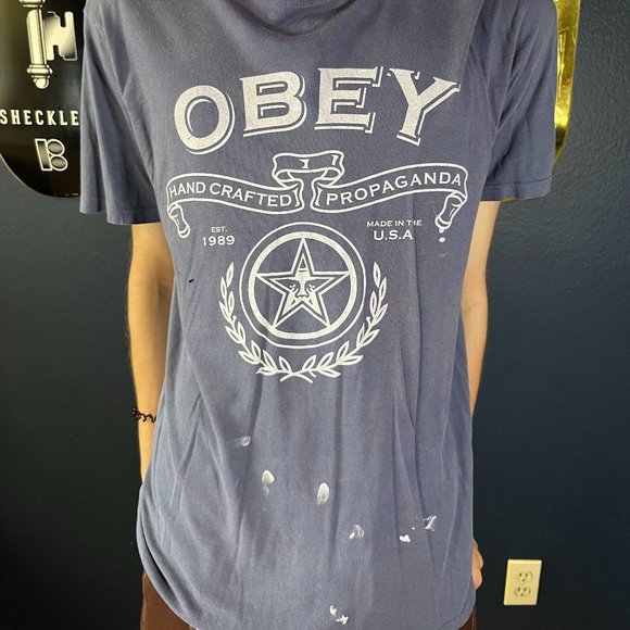 Obey Distressed Tee - Picture 1 of 4
